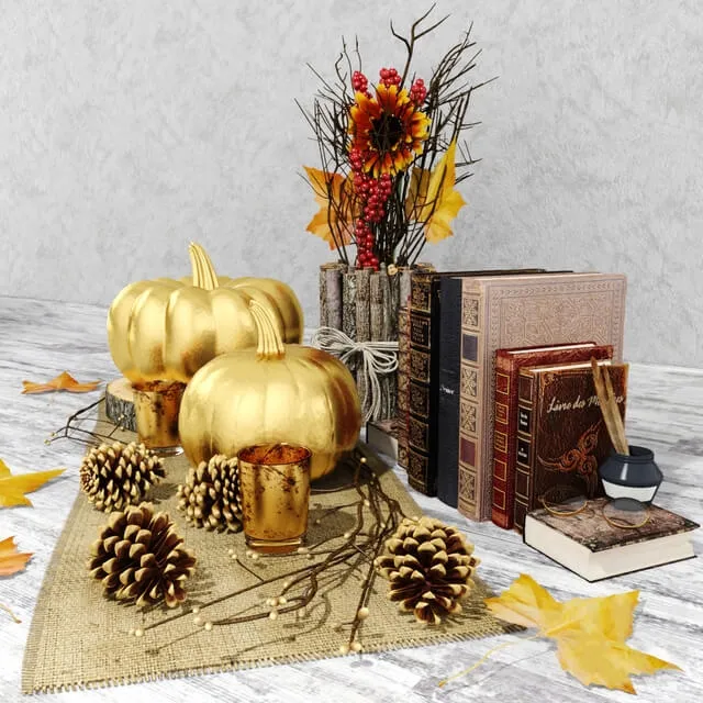 decoration – Autumn decor set 3D Model