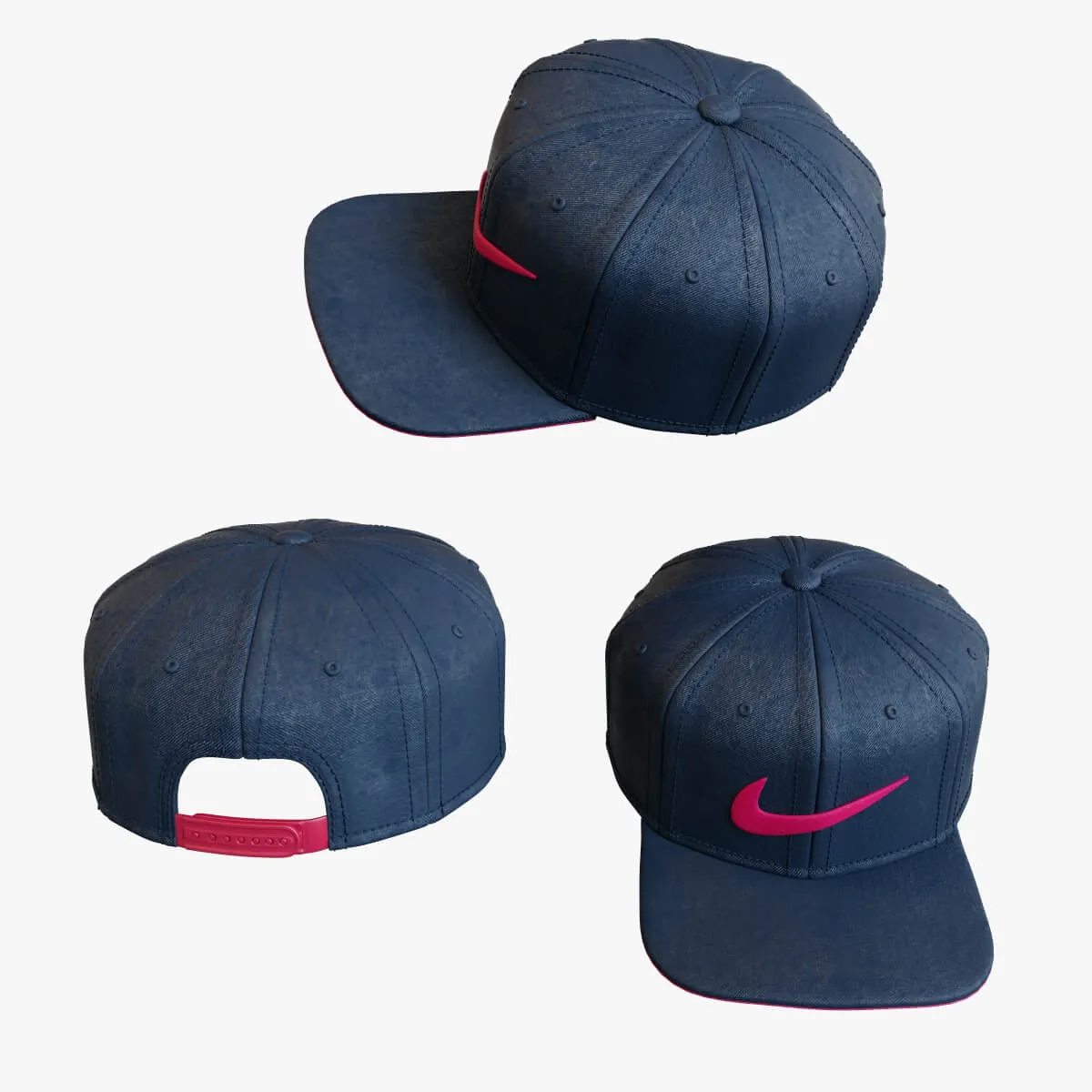 decoration – Baseball cap NIKE SWOOSH PRO – blue 3D Model