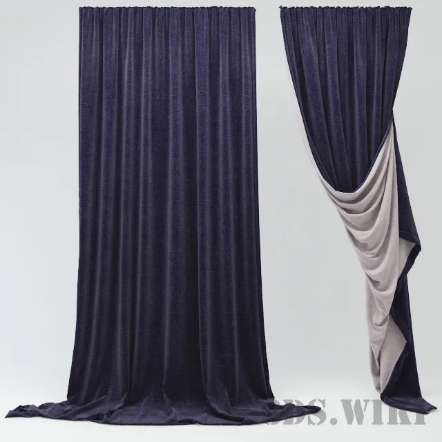 decoration – Beautiful blue curtains 3D Model decoration – Beautiful blue curtains 3D Model