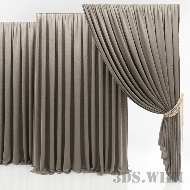 decoration – Beautiful curtains gathered and thrown 3D Model decoration – Beautiful curtains gathered and thrown 3D Model