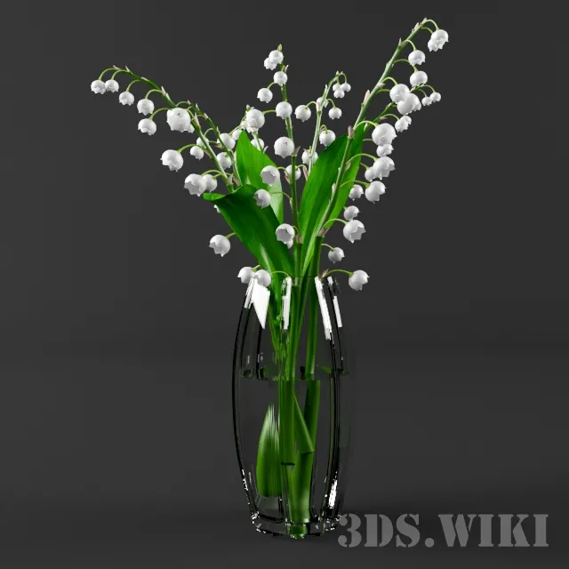 decoration – Beautiful flower in a vase 3D Model