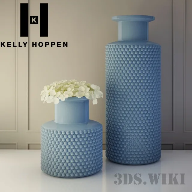 decoration – Beautiful flowers in designer vases by Kelly Hoppen 3D Model