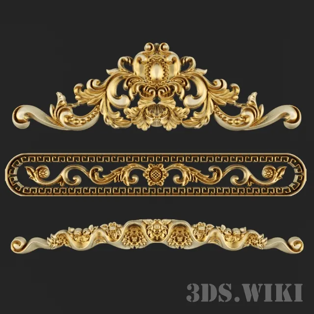 decoration – Beautiful stucco patterns 3D Model decoration – Beautiful stucco patterns 3D Model