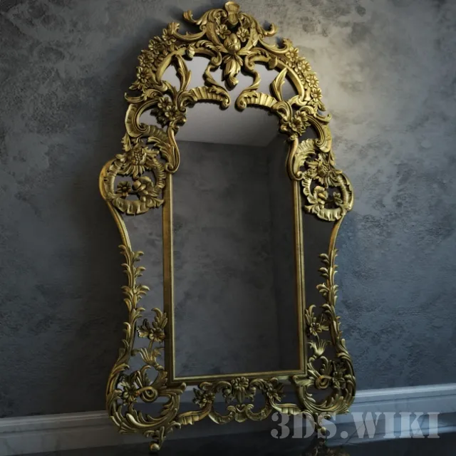 decoration – Beautiful wall mirror for the bedroom 3D Model