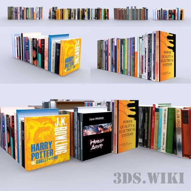 decoration – Big set of books 3D Model decoration – Big set of books 3D Model