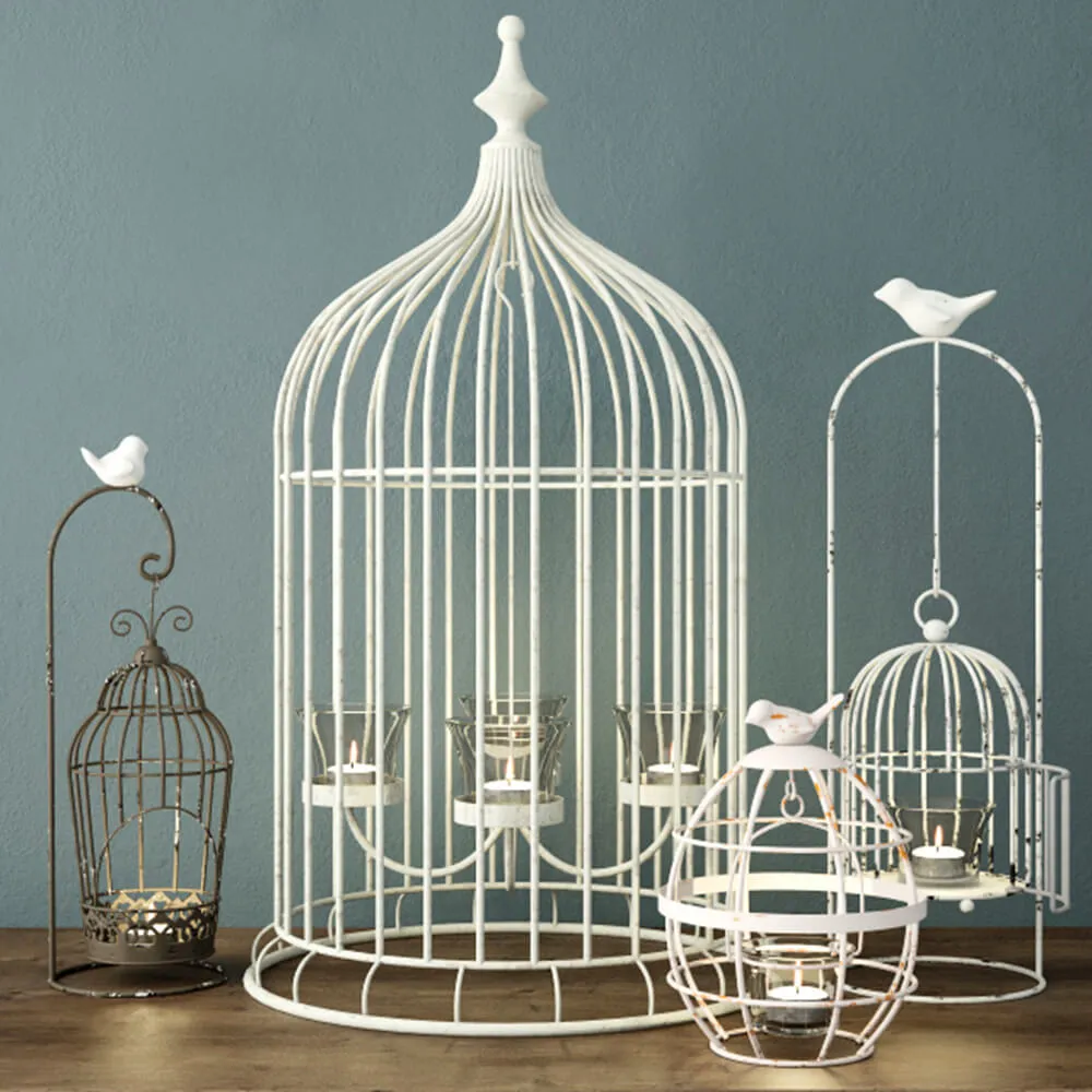 decoration – Birdcage candlesticks 3D Model