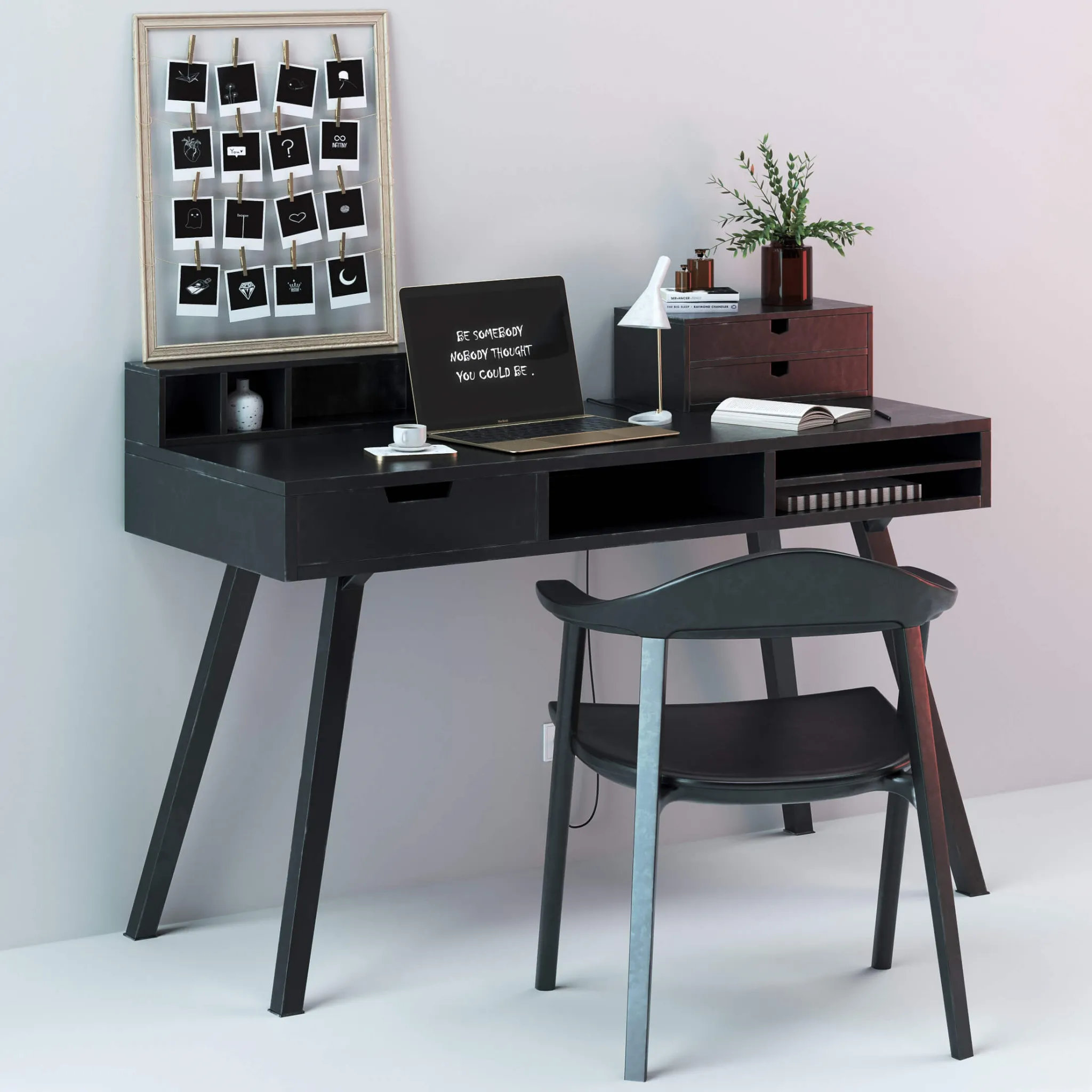 decoration – Black Workspace 3D Model