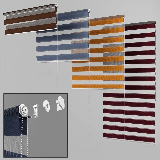 decoration – Blinds Day and Night 3D Model
