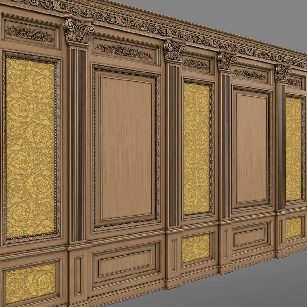 decoration – Boiserie INT-021 3D Model decoration – Boiserie INT-021 3D Model