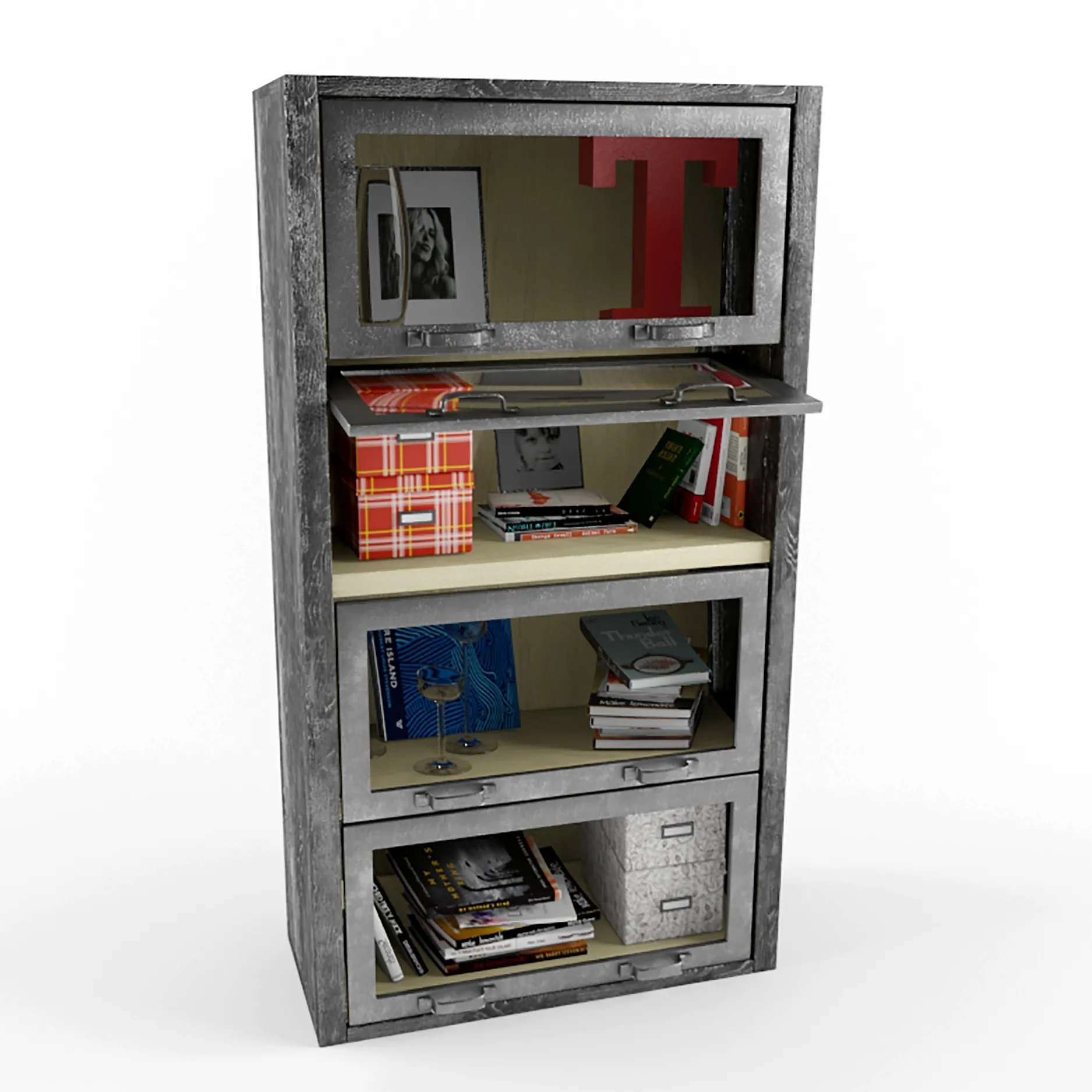 decoration – Books cabinet 06 3D Model
