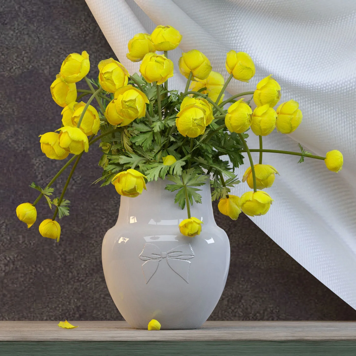 decoration – Bouquet of flowers in a vase 523 3D Model