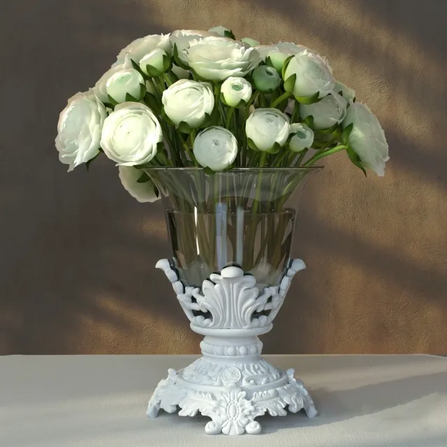 decoration – Bouquet of flowers in a vase 98 3D Model