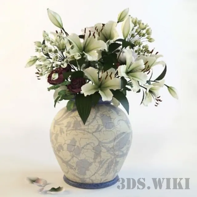 decoration – Bouquet of Lilies 3D Model decoration – Bouquet of Lilies 3D Model