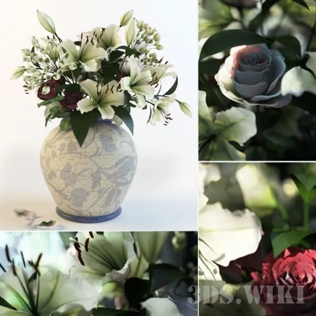 decoration – Bouquet of Lilies 3D Model decoration – Bouquet of Lilies 3D Model