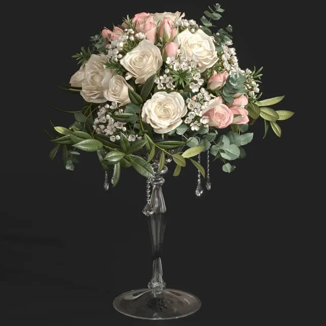 decoration – Bouquet of roses 04 3D Model decoration – Bouquet of roses 04 3D Model