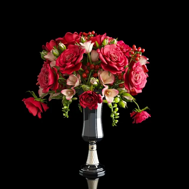 decoration – bouquet of roses 3D Model decoration – bouquet of roses 3D Model