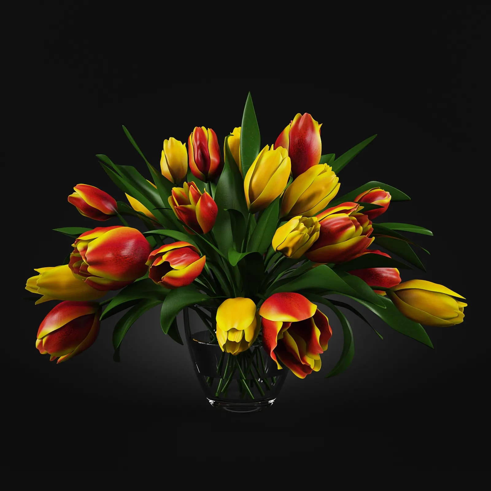 decoration – Bouquet of tulips in a vase 2 3D Model