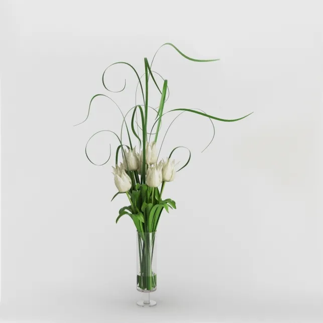 decoration – Bouquet of tulips in a vase vgnewtrend flower arrangements 3D Model
