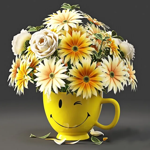 decoration – Bouquet Smile 3D Model decoration – Bouquet Smile 3D Model