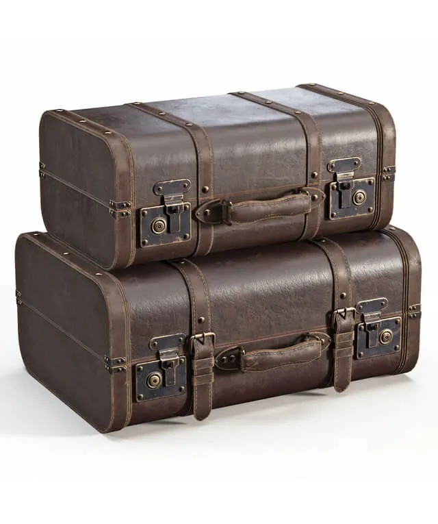 decoration – Brown Suitcases 3D Model decoration – Brown Suitcases 3D Model