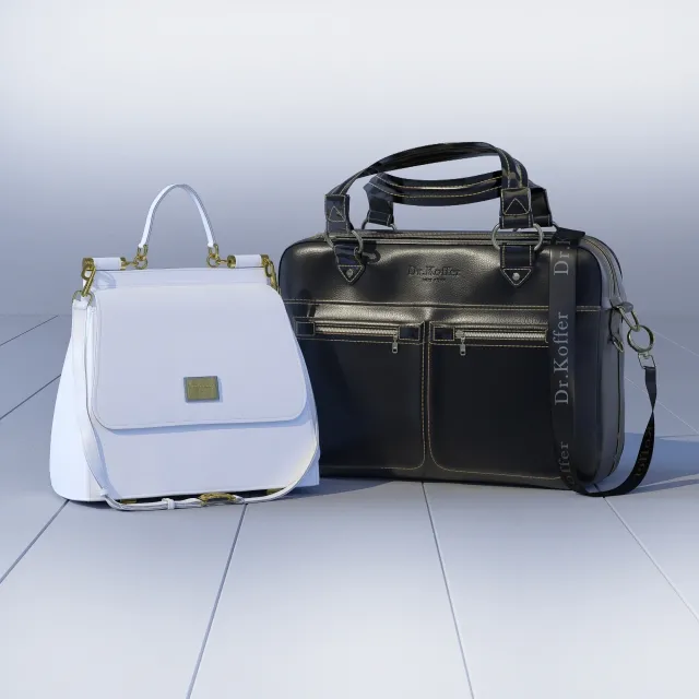 decoration – Business leather bag Dr.Koffer 3D Model