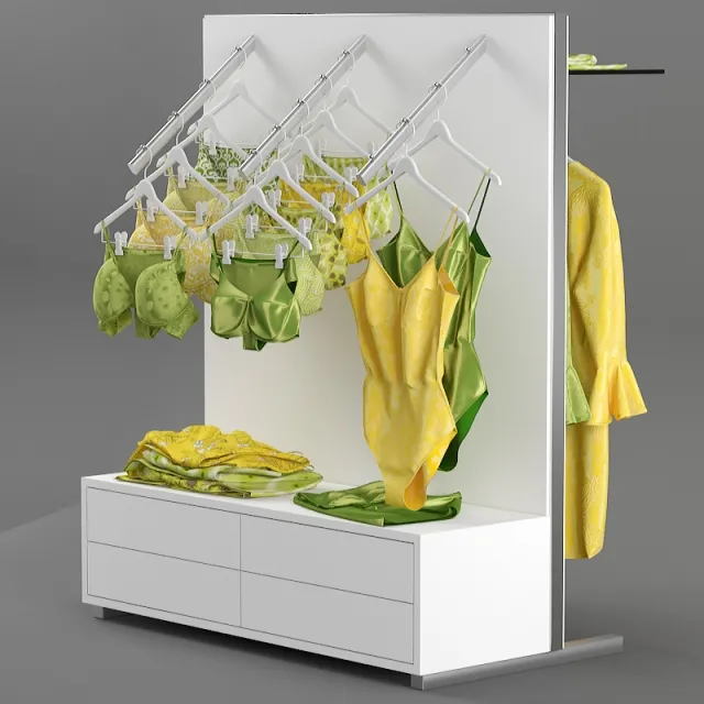 decoration – business with clothes rack 3D Model decoration – business with clothes rack 3D Model
