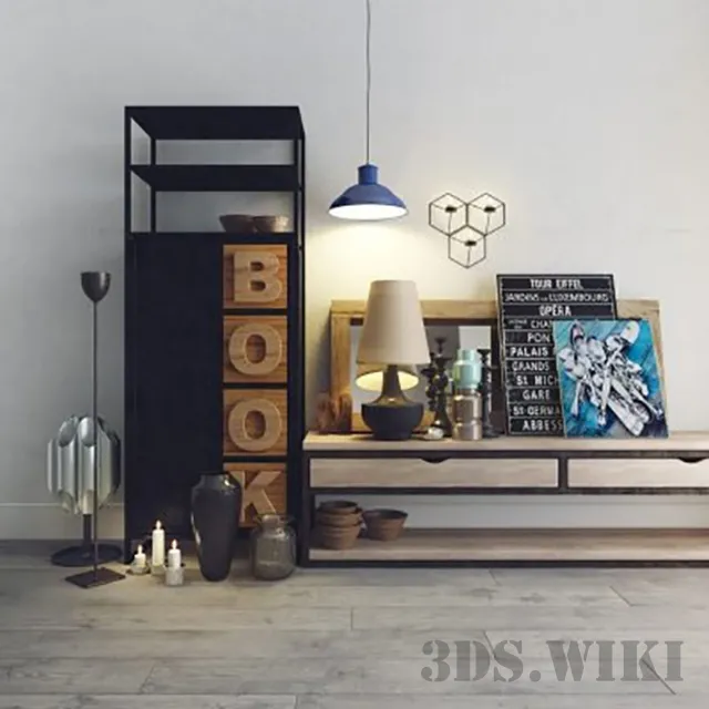 decoration – Cabinet shelving and decor 3D Model