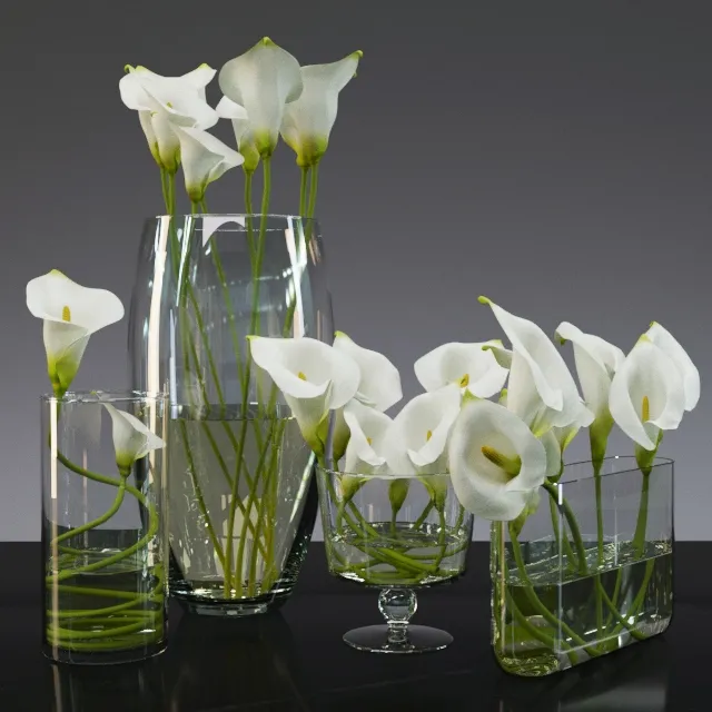 decoration – Calla lilies 3D Model