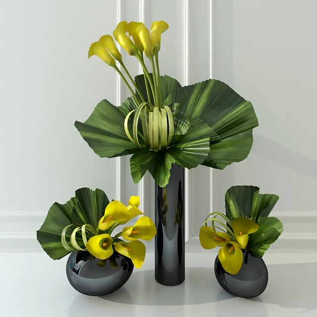 decoration – Calla lily yellow 3D Model