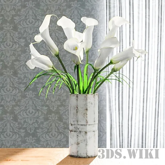 decoration – Callas in the vase 3D Model decoration – Callas in the vase 3D Model