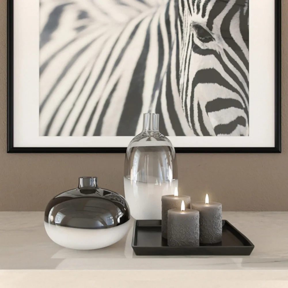 decoration – Candles and glass vases 3D Model