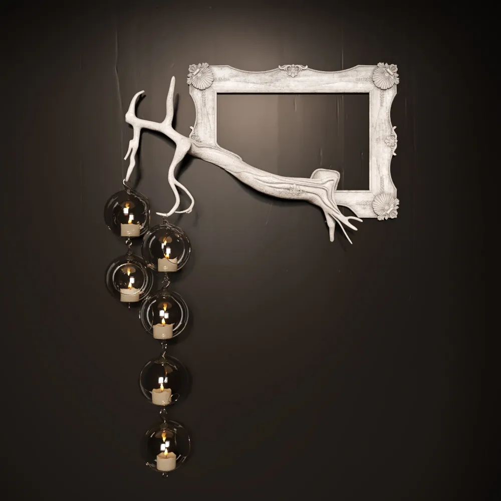 decoration – Candles in balls 3D Model decoration – Candles in balls 3D Model