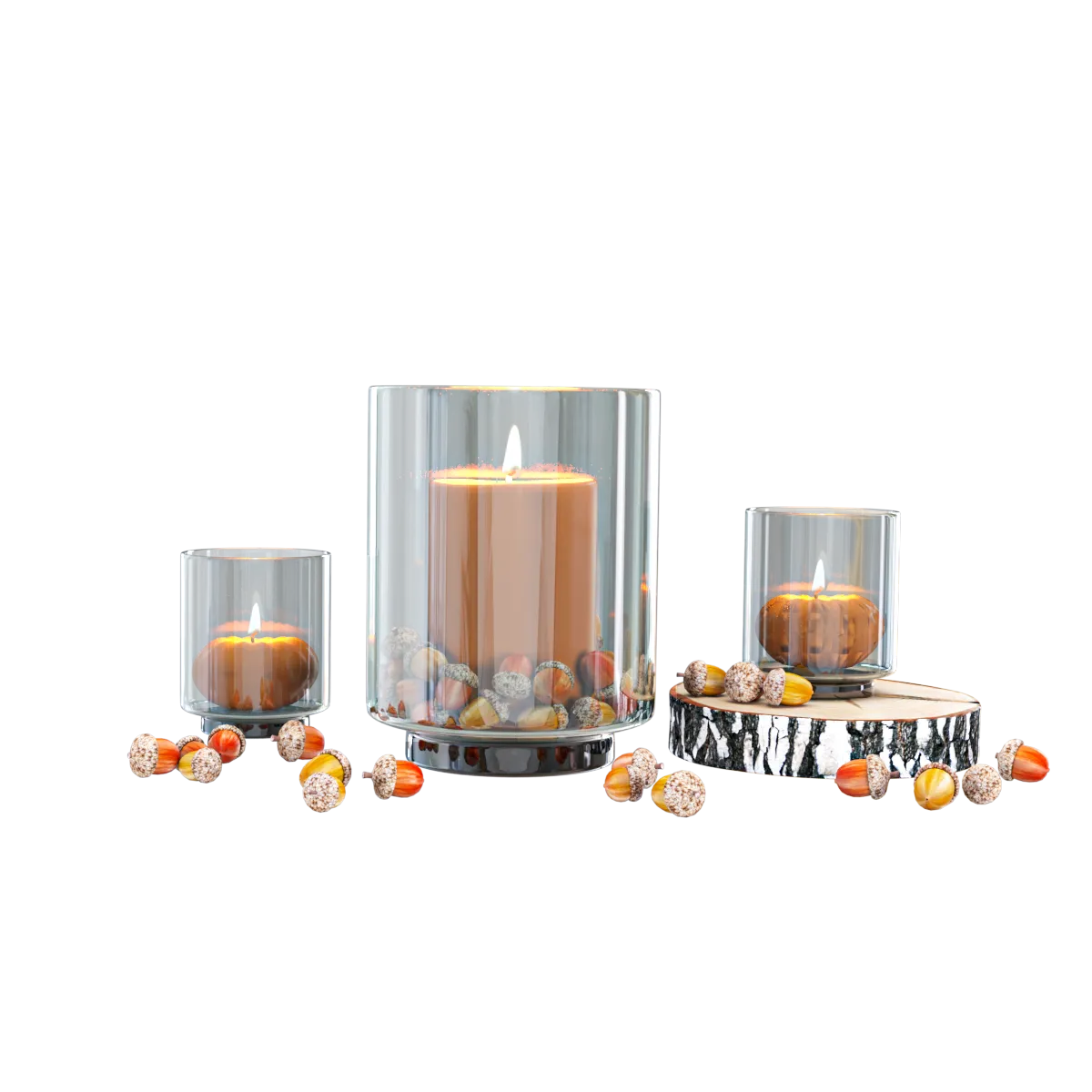 decoration – Candles set 3D Model