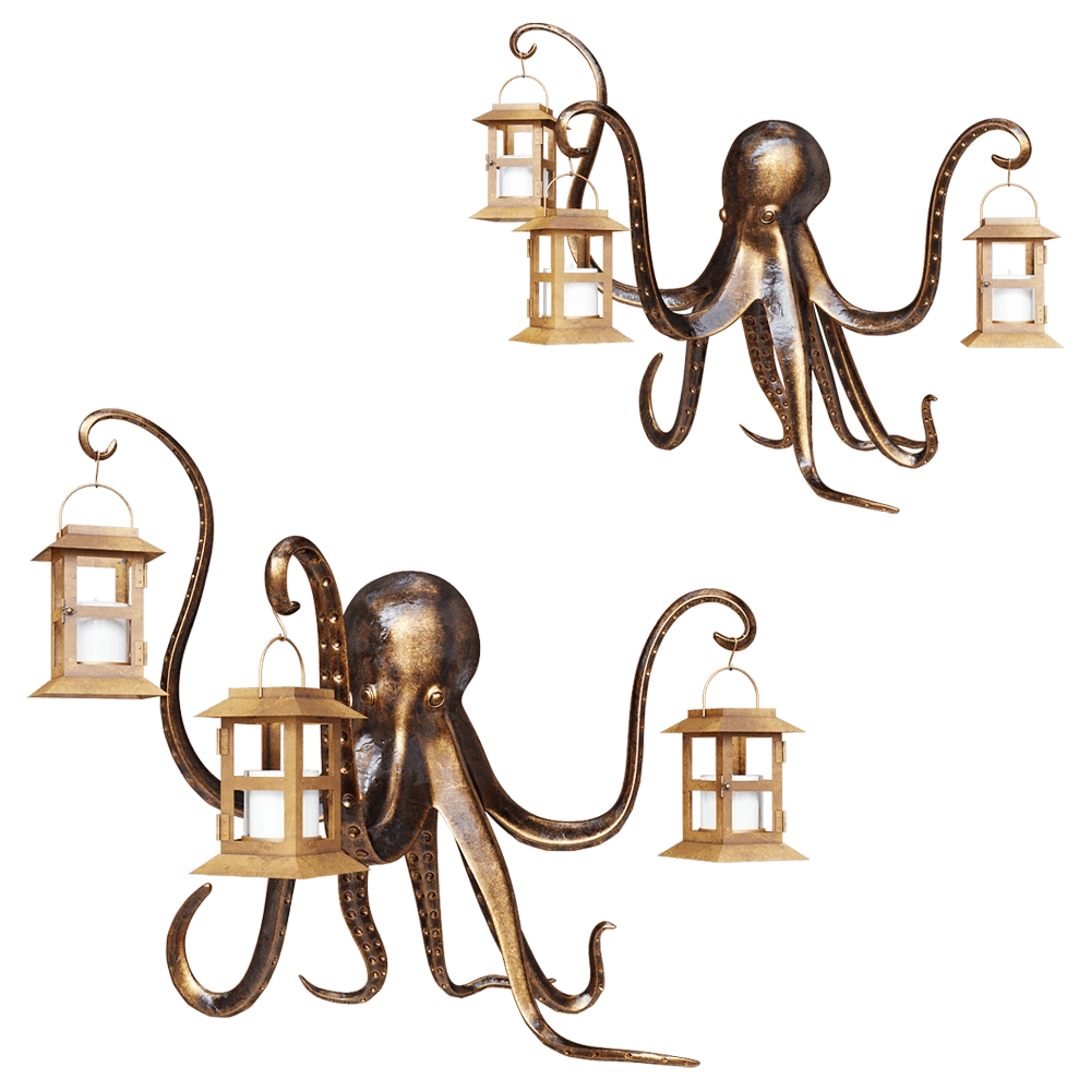 decoration – Candlestick octopus lantern 3D Model decoration – Candlestick octopus lantern 3D Model