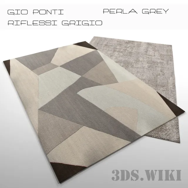 decoration – Carpets GIO PONTI RIFLESSI GRIGIO / PERLA GRAY 3D Model decoration – Carpets GIO PONTI RIFLESSI GRIGIO / PERLA GRAY 3D Model