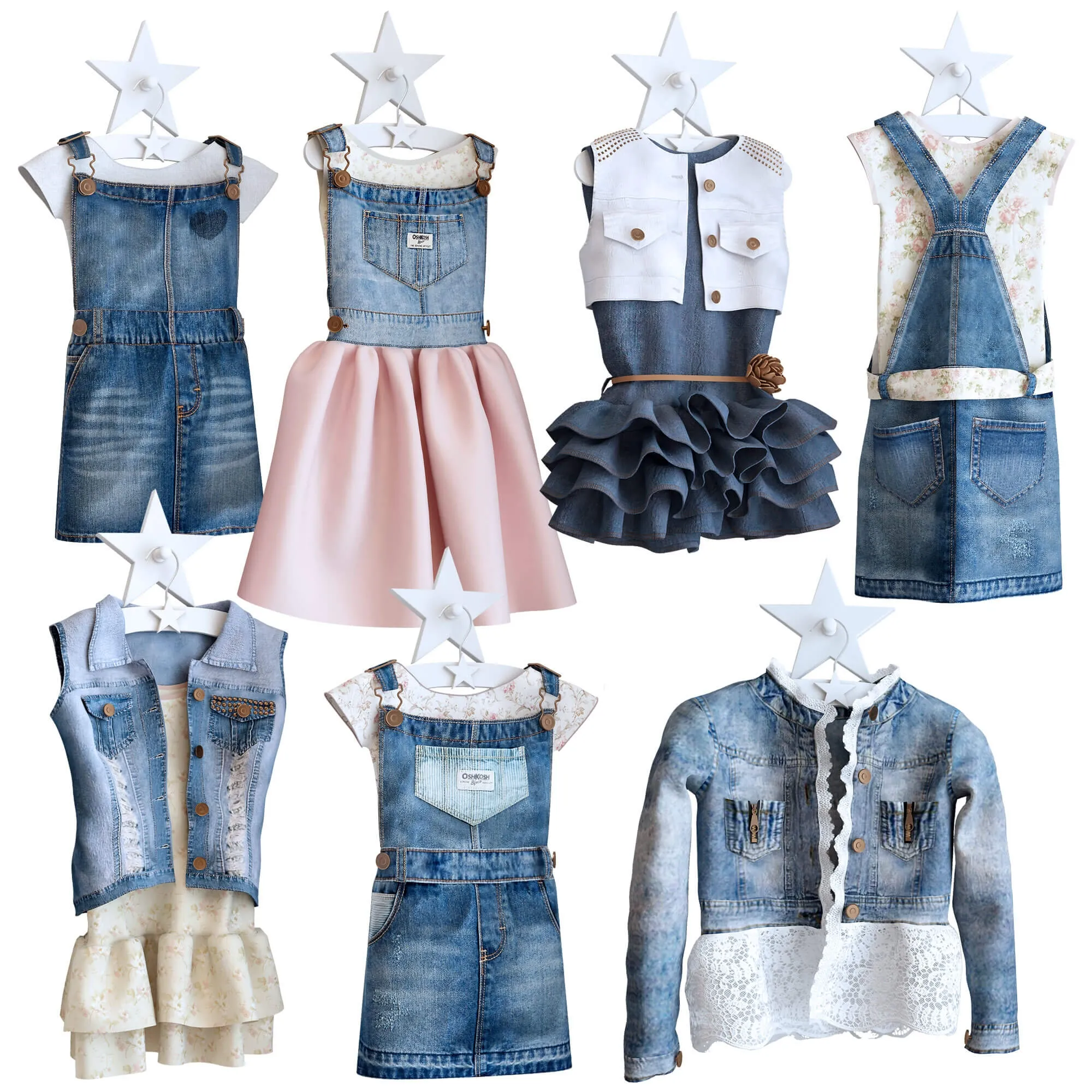 decoration – Children Jeans Dresses 3D Model