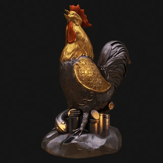 decoration – Chinese rooster 3D Model decoration – Chinese rooster 3D Model