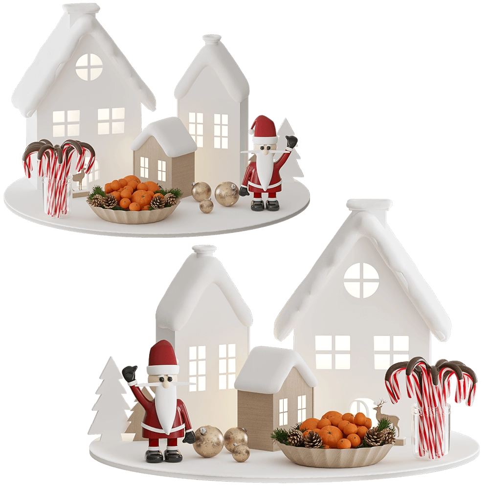 decoration – Christmas decorative set 3D Model decoration – Christmas decorative set 3D Model