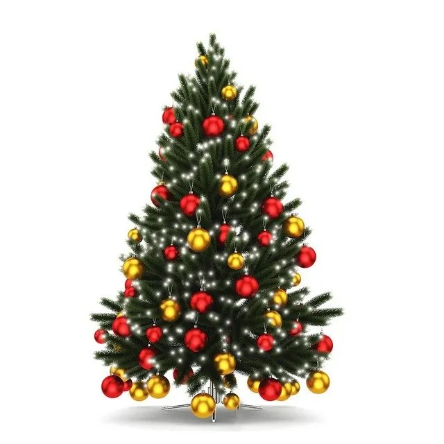 decoration – Christmas tree with a Luminous Garland 3D Model decoration – Christmas tree with a Luminous Garland 3D Model