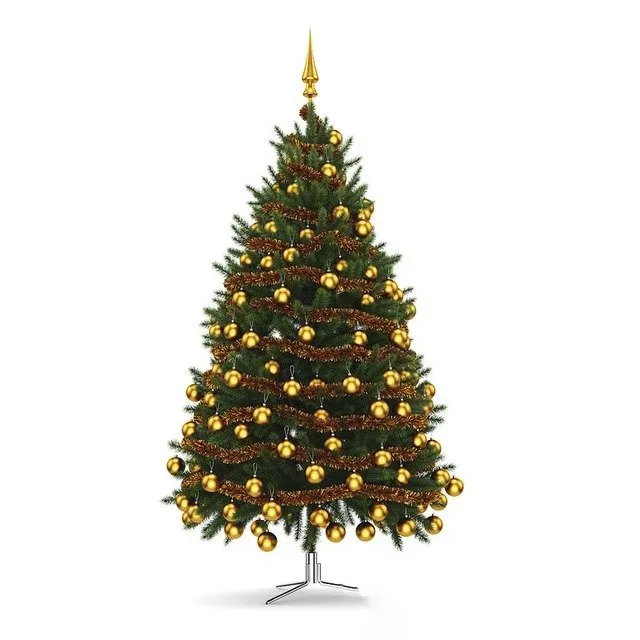 decoration – Christmas tree with golden balls 3D Model decoration – Christmas tree with golden balls 3D Model