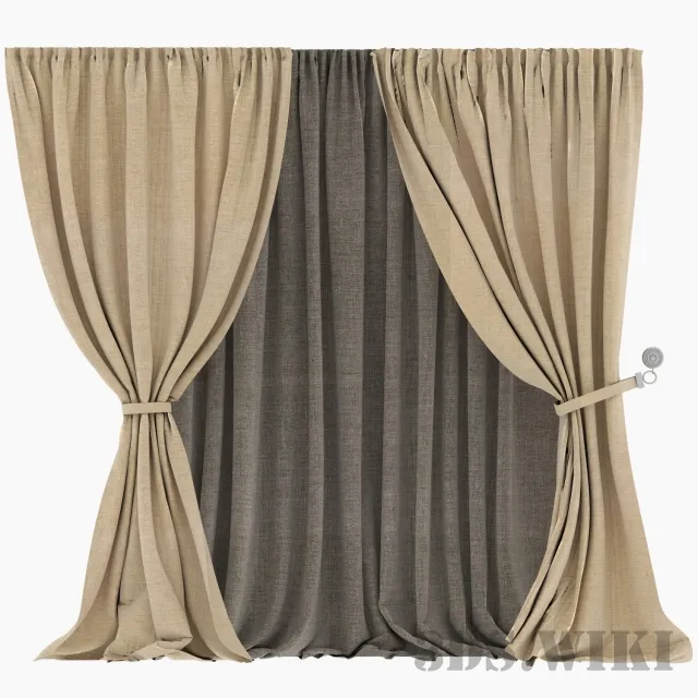decoration – Classic beautiful dark curtains 3D Model decoration – Classic beautiful dark curtains 3D Model