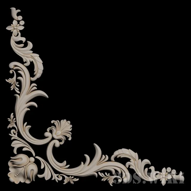 decoration – Classic corner stucco 3D Model decoration – Classic corner stucco 3D Model