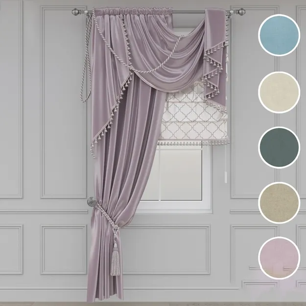 decoration – Classic curtain 119 3D Model
