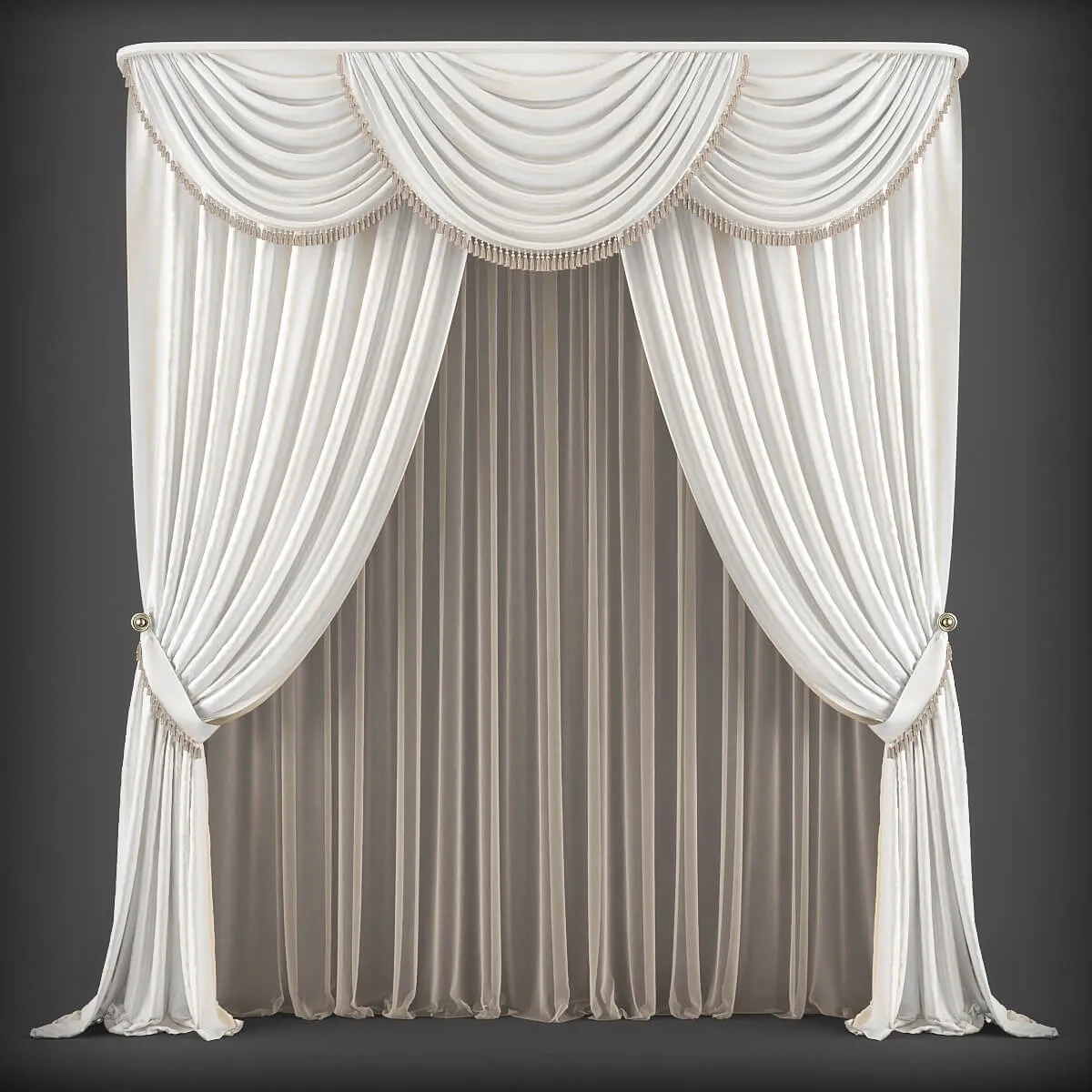 decoration – Classic curtains 232 3D Model decoration – Classic curtains 232 3D Model