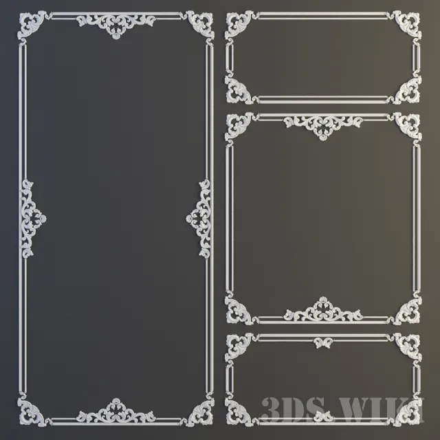 decoration – Classic stucco molding set 3D Model decoration – Classic stucco molding set 3D Model