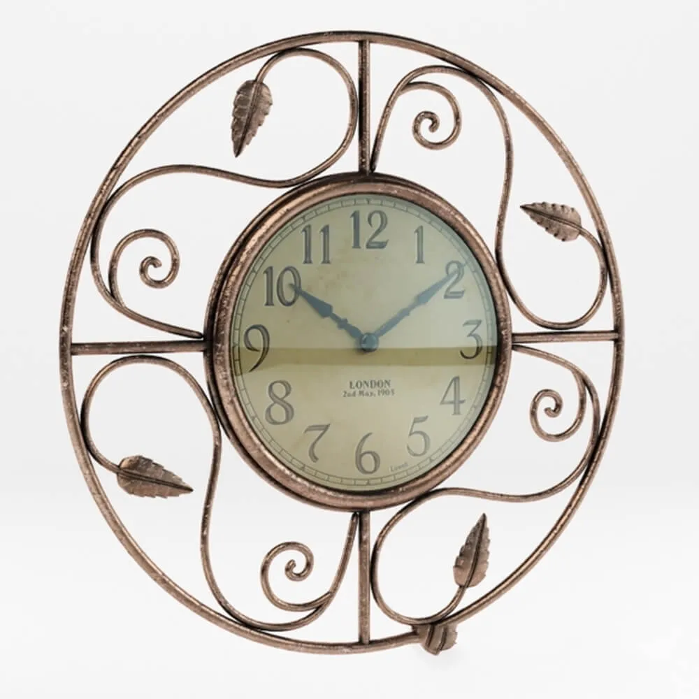 decoration – Clock in a metal frame 3D Model
