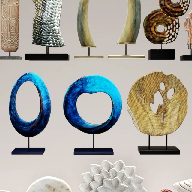 decoration – collection of 21 statues 3D Model decoration – collection of 21 statues 3D Model
