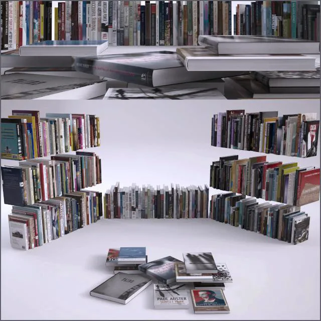 decoration – Collection of books 111 3D Model