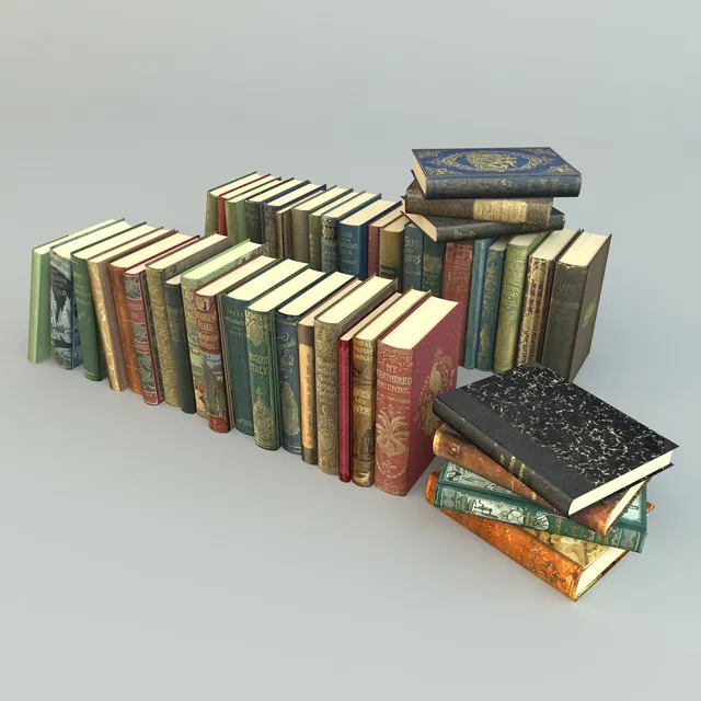 decoration – Collection of books 156 3D Model