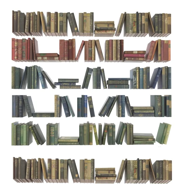 decoration – Collection of books 188 pieces 3D Model